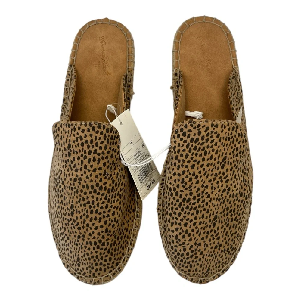 Universal Thread Clara Leopard Print Espadrilles Slip-On‎ Loafers, Size 7.5